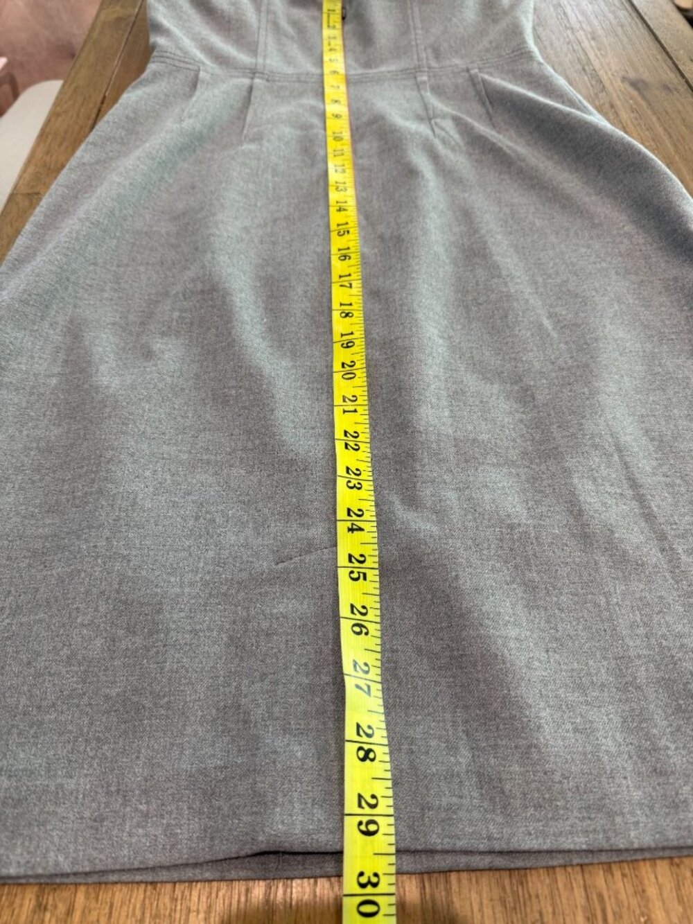 Banana Republic Grey Strapless Sheath Dress Size 4 Lined Structured Cocktails - Picture 13 of 13